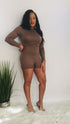 Mocha Latte - long sleeve romper